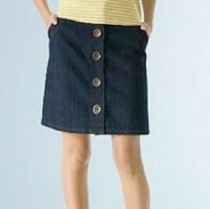 𝅺BODEN Button Down Denim Skirt Dark Wash Size 12…